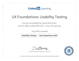 Certification in Usability Testing